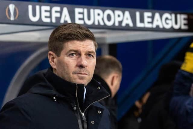 Rangers manager Steven Gerrard pre match during a Europa League last 32 first leg match between Rangers and Braga, at Ibrox Park, in Glasgow, Scotland. (Photo by Alan Harvey / SNS Group)