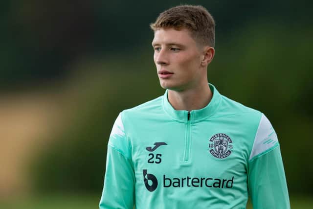Will Fish during a Hibs training session. Photo by Craig Brown / SNS Group