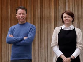 Stephen Ingledew and Nicola Anderson of industry cluster organisation FinTech Scotland.