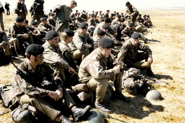 Falklands War squaddies resting up