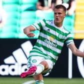 Leo Hjelde in action for Celtic during a friendly match between Celtic and West Ham United at Celtic Park on July 24, 2021, in Glasgow, Scotland (Photo by Craig Williamson / SNS Group)