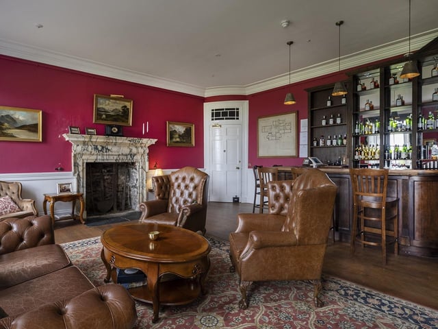 There’s a cosy bar area in the house.