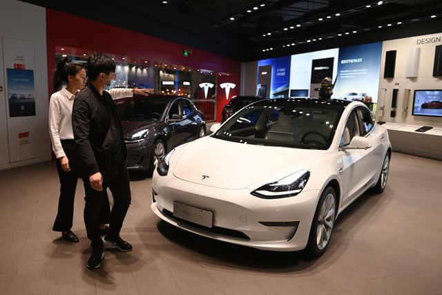 The electric Tesla Model 3 was the most popular new car in June, with 5,468 registrations (file image). Picture: Greg Baker/AFP via Getty Images.
