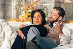 Nicole Cooper in the title role in Kathy McKean's version of Hedda Gabler, with James Boal as Judge Brack PIC: Tommy Ka-Ken Wan