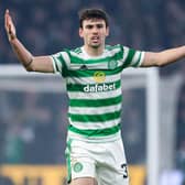 Celtic's Matt O'Riley during a cinch Premiership match between Celtic and Rangers.