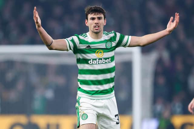 Celtic's Matt O'Riley during a cinch Premiership match between Celtic and Rangers.