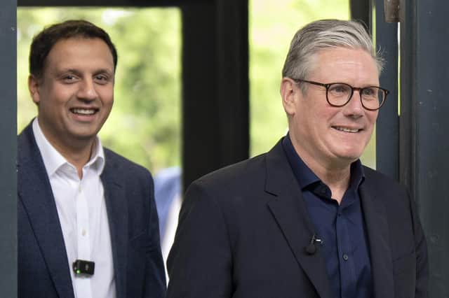 Labour leader Sir Keir Starmer with Scottish Labour leader Anas Sarwar. Picture: Jane Barlow/PA Wire