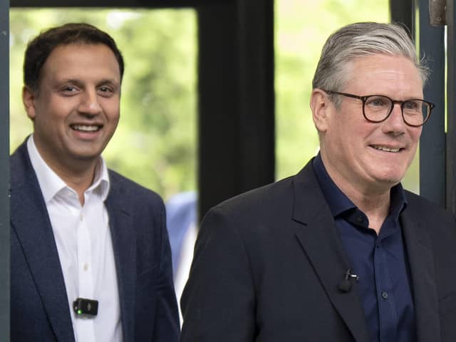 Labour leader Sir Keir Starmer with Scottish Labour leader Anas Sarwar. Picture: Jane Barlow/PA Wire