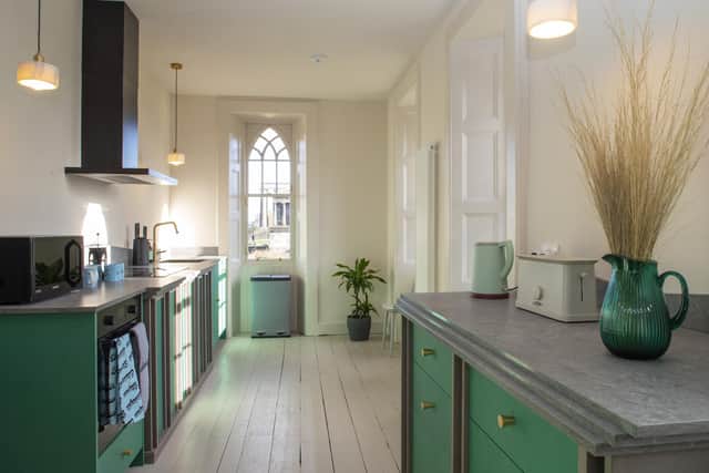Observatory House's kitchen, which was designed by artist and cabinet maker Thomas Aitchison. Picture: Anna Henly