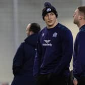 Scotland's new co-captains Rory Darge, left, and Finn Russell during a training session at Oriam in Edinburgh, on January 23, 2024.  (Photo by Craig Williamson / SNS Group)