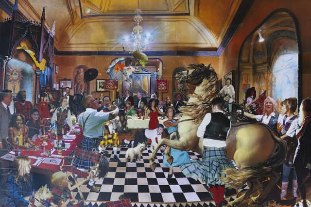 The Flying Haggis by artist David Mach, celebrating the global reach of the Burns Supper and Scotland's national bard, which will be officially launched in virtual reality on Burns Night. Picture: Martin Shields/PA Wire