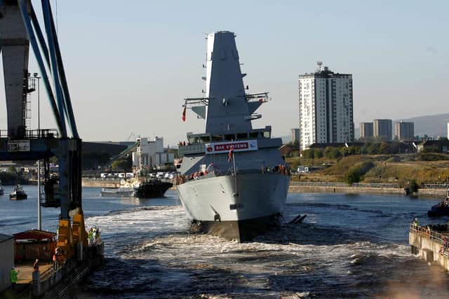 BAE announced the construction of five more British warships, as he declined to commit to boosting defence spending to 3 per cent