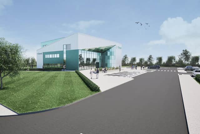 A rendering showing the new Global HQ planned for Inverness.