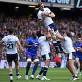 Richie Gray leaps highest to win the ball for Scotland during the 25-21 victory over France in the World Cup warm-up at Murrayfield.  (Photo by David Gibson/Fotosport/Shutterstock)