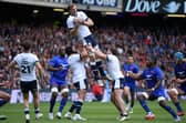 Richie Gray leaps highest to win the ball for Scotland during the 25-21 victory over France in the World Cup warm-up at Murrayfield.  (Photo by David Gibson/Fotosport/Shutterstock)