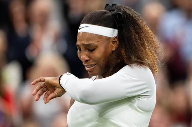 Serena Williams was in tears after suffering injury.