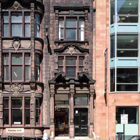 190 St Vincent Street is sandwiched between two much larger buildings on one of Glasgow's main commercial thoroughfares.