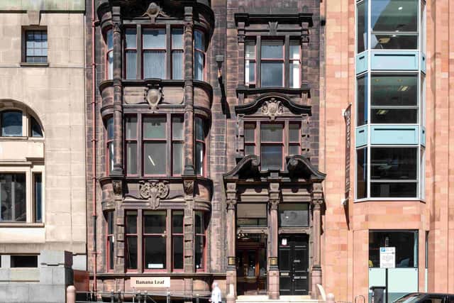 190 St Vincent Street is sandwiched between two much larger buildings on one of Glasgow's main commercial thoroughfares.