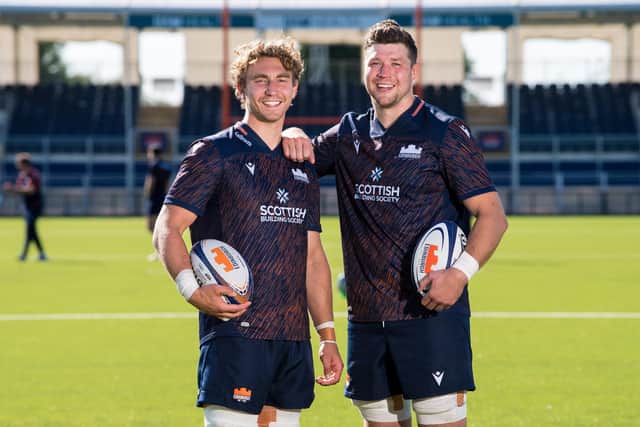 Edinburgh Rugby's co-captains for the 2022-23 season, Jamie Ritchie and Grant Gilchrist. (Photo by Ross Parker / SNS Group)