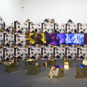 The British Pavilion at Venice Biennale 2022, featuring work by Errollyn Wallen, Tanita Tikaram, Poppy Ajudha and Jacqui Dankworth.