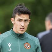 Jamie McGrath trains with Dundee United on Wednesday after signing on a season long loan from Wigan. (Photo by Mark Scates / SNS Group)