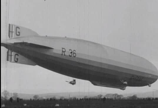 The R36 airship was launched in 1921.