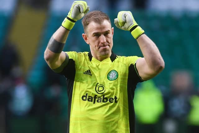Celtic's Joe Hart salutes the club's support and says his focus is on the club objectives as he is touted for an England recall. (Photo by Craig Foy / SNS Group)