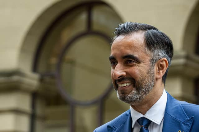 Clara Ponsati's lawyer Aamer Anwar speaks outside of court on behalf of his client. Picture: Lisa Ferguson