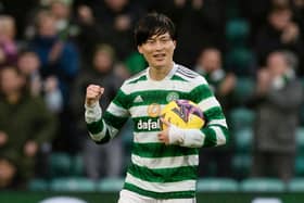 Kyogo Furuhashi leads the scoring charts in the Scottish Premiership. (Photo by Craig Williamson / SNS Group)