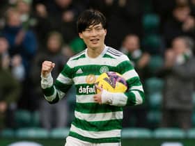 Kyogo Furuhashi leads the scoring charts in the Scottish Premiership. (Photo by Craig Williamson / SNS Group)