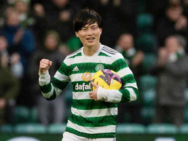 Kyogo Furuhashi leads the scoring charts in the Scottish Premiership. (Photo by Craig Williamson / SNS Group)