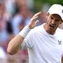 Andy Murray reacts during his defeat to Holger Rune at the Giorgio Armani Tennis Classic at The Hurlingham Club, London. Pic: Steven Paston/PA Wire.