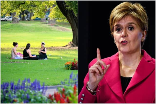 Ms Sturgeon said “anybody that goes to a picnic in the park will be breaking the law” and that she expects the police to act accordingly.