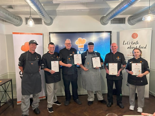 Roy Simpson, Head Chef at HC-One Scotland’s Balfarg Care Home second from right with other HC-One finalists at the HC-One Chef of the Year Competition