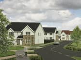 An impression of how part of the Gateside Farm development near the M80 motorway at Stepps will look.