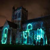 Paisley Abbey is playing host to the open-air spectacle About Us until 6 March. Picture: Lesley Martin