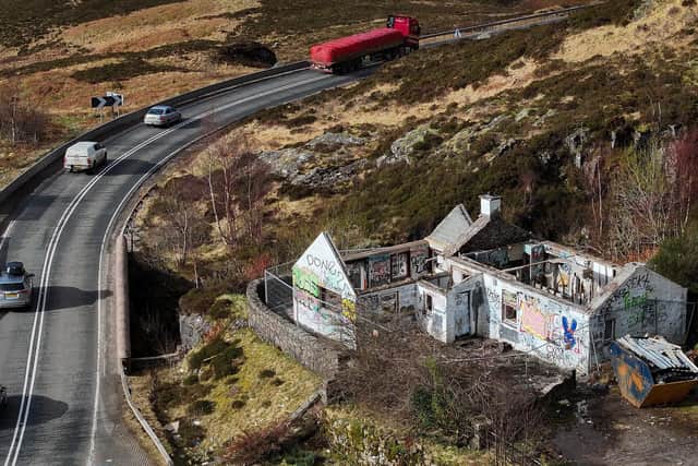 An aerial view of Allt-na-Reigh, the Highland cottage once owned by Jimmy Savile.