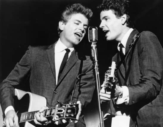 Don Everly, right, with brother Phil recording at the Warner Brothers studio in 1963. (Picture: Keystone/Getty Images)