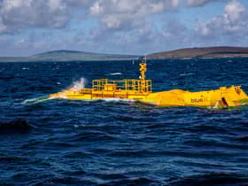 Mocean Energy Blue X in operation at the EMEC Scapa Flow wave energy test site. Picture: Colin Keldie