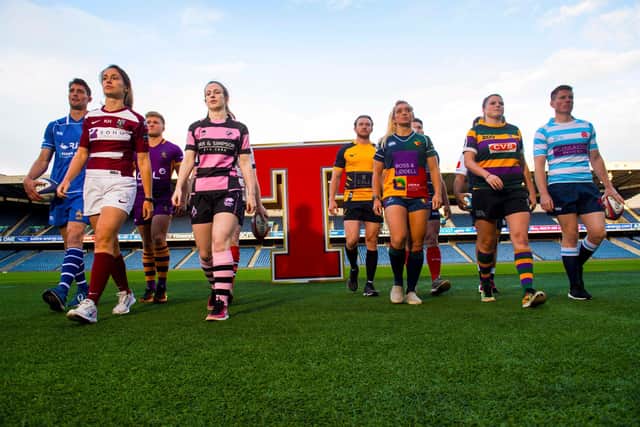 Club captains at the launch of the 2019-20 Tennent's Premiership season. The leagues will resume in September. Picture: Alan Harvey/SNS