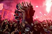 Rangers fans gather in Glasgow's George Square to celebrate the club winning the Scottish Premiership for the first time in ten years on March 7. Picture: Jeff J Mitchell/Getty Images