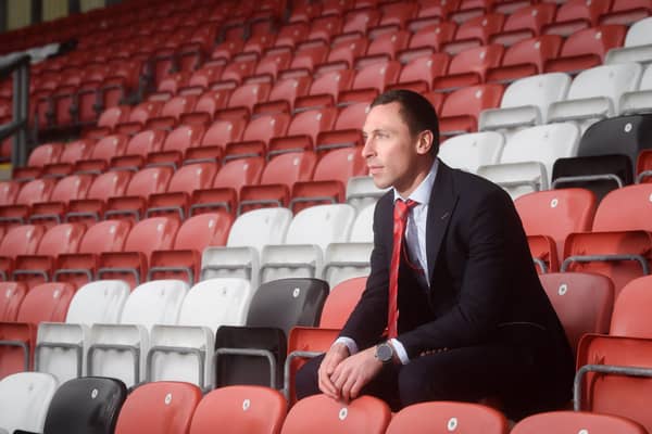 Scott Brown is unveiled as the new Fleetwood Town FC manager.