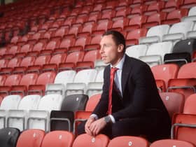Scott Brown is unveiled as the new Fleetwood Town FC manager.