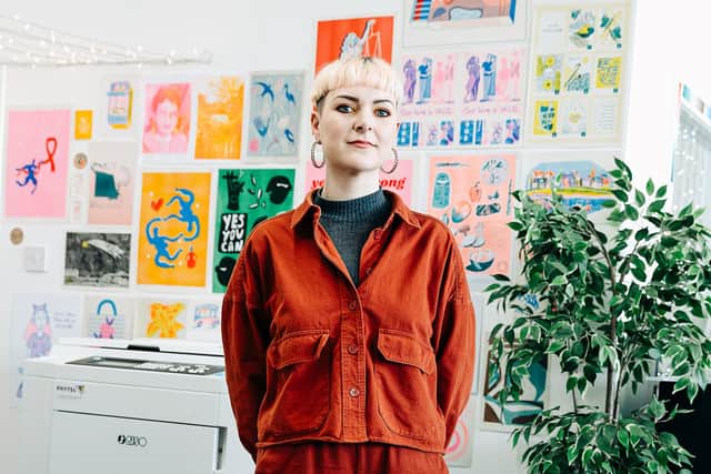 Risograph Technician, Lou Rowland.