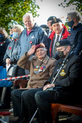 Veteran Myles Shandley at the Edinburgh Gardens today.