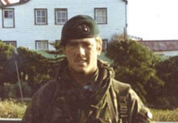 Keith Brown during his time as a Royal Marine wirh 45 Commando.