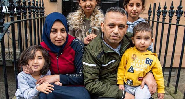 Basama Hamaedh with husband Azzam Al Hussain and children Fatima, Hoda, Aisha and Abbas