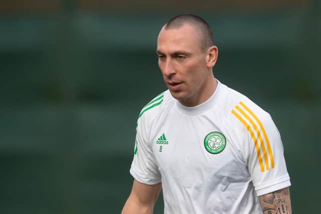 Celtic captain Scott Brown, pictured at training on Friday, says now interim manager John Kennedy,  is a coach he "looks up  to". (Photo by Craig Foy / SNS Group)