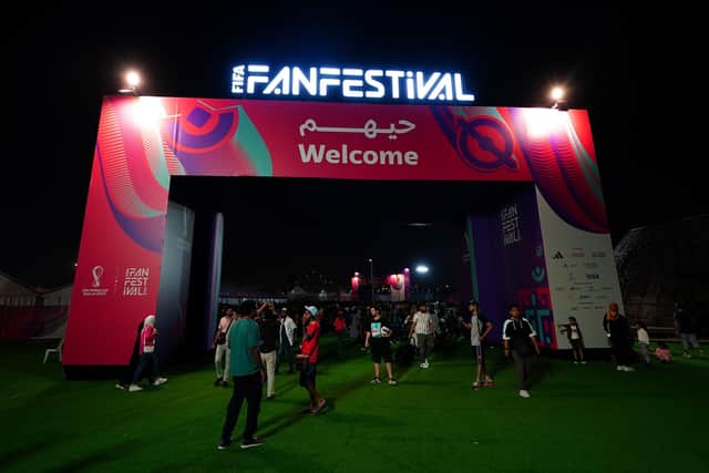 The FIFA Fan Festival zone ahead of the FIFA World Cup 2022 in Qatar. Picture date: Wednesday November 16, 2022.