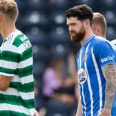 Kilmarnock's Liam Donnelly at full time during a cinch Premiership match between Kilmarnock and Celtic at Rugby Park, on August 14, 2022, in Kilmarnock, Scotland. (Photo by Craig Williamson / SNS Group)